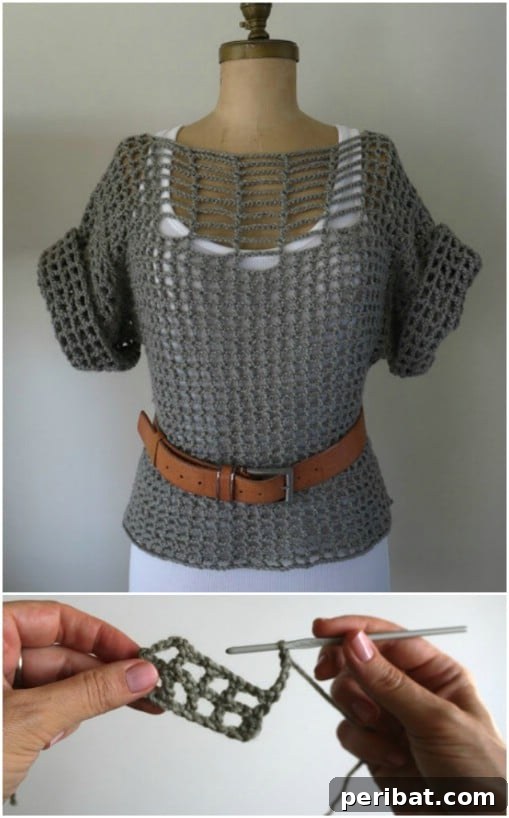 Double Stitch Crochet Summer Sweater