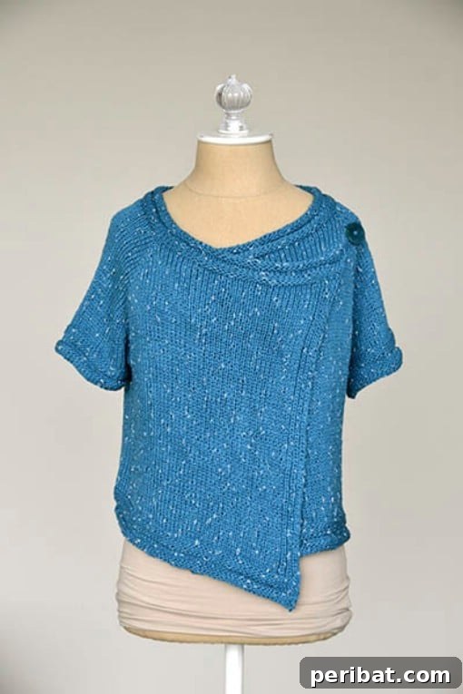 Easy Knitted Drape Front Cardigan