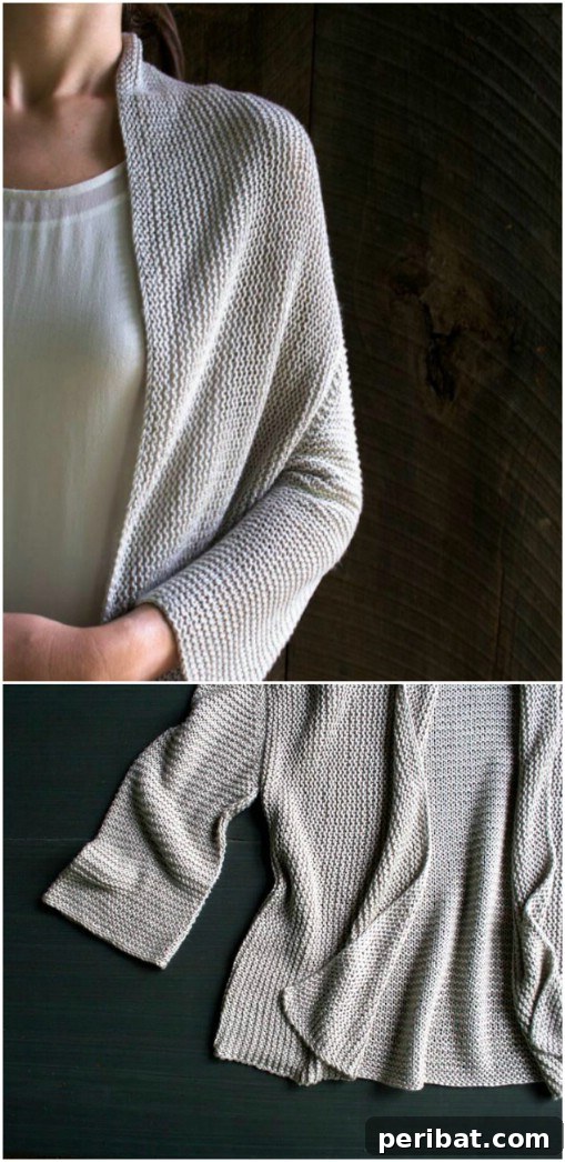 Folded Squares Knit Cardigan