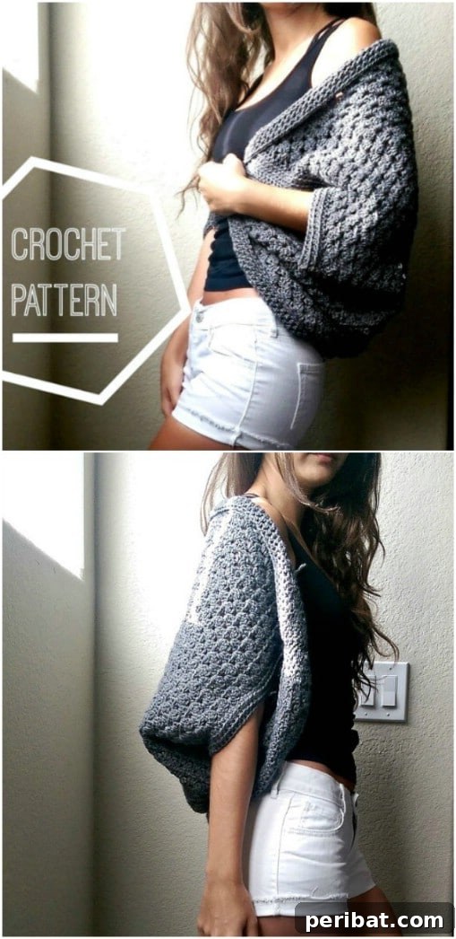 Granny Square Crocheted Shrug