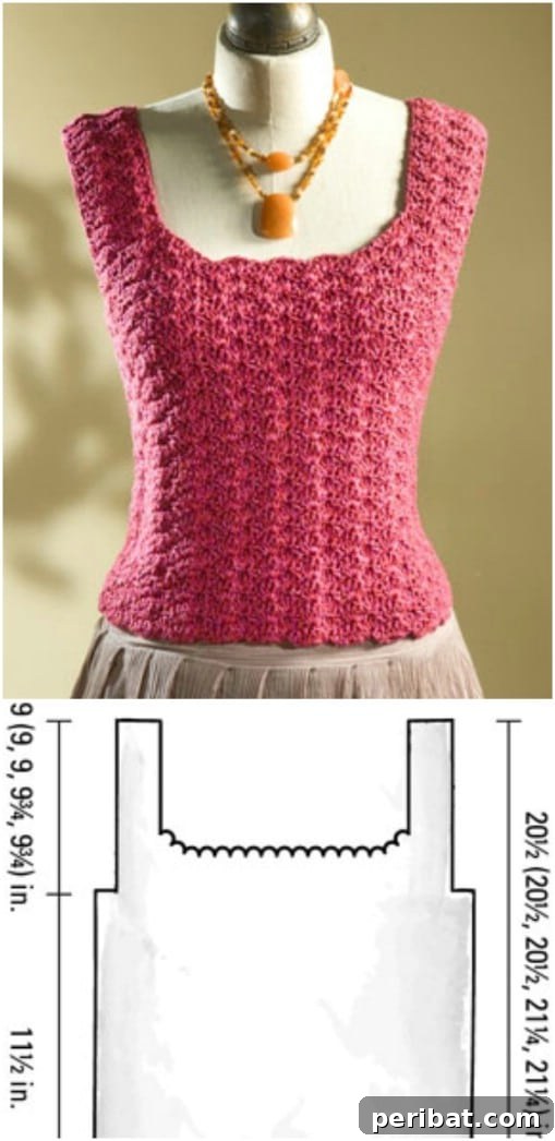 Basic Shell Stitch Crochet Tank Top