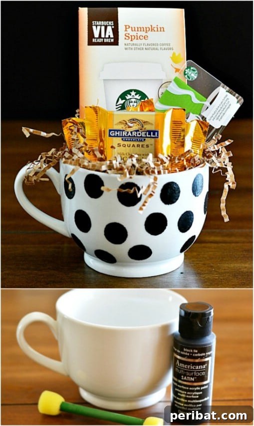 Polka Dot Mug Basket