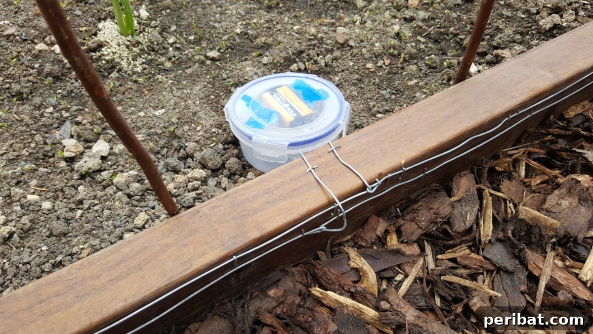 How to Build a Humane Slug and Snail Repelling Fence: Securing the Battery