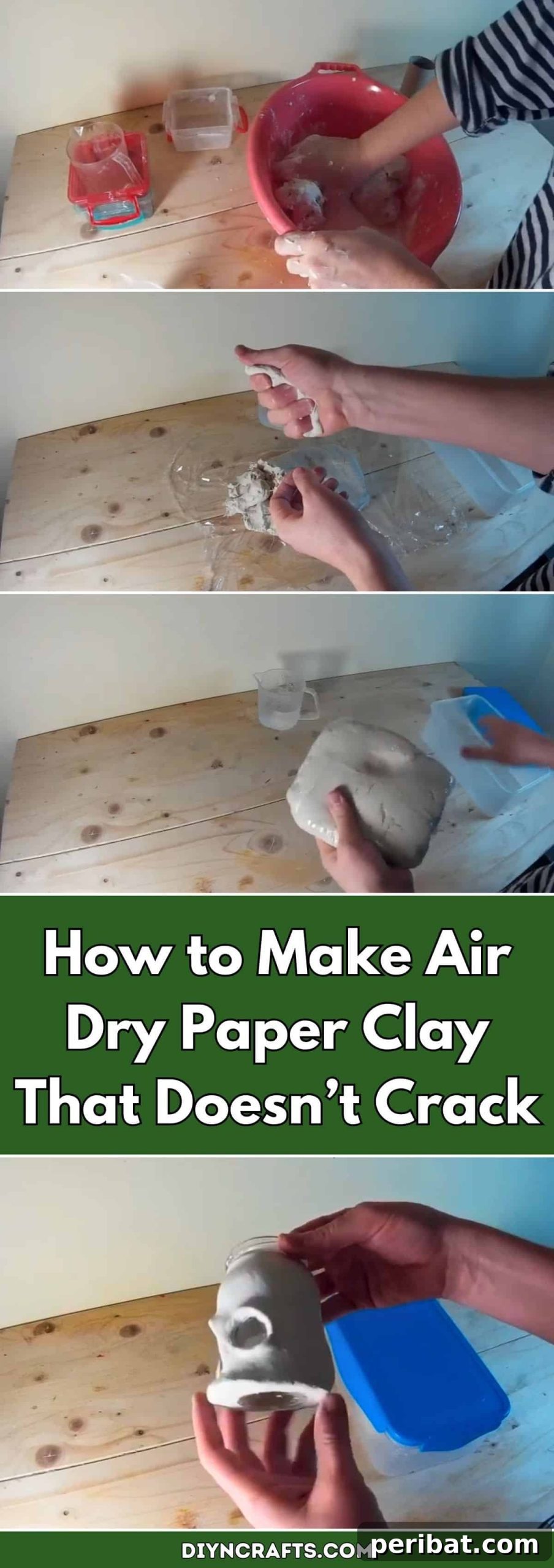 How to Make Air Dry Paper Clay That Doesn’t Crack pinterest image