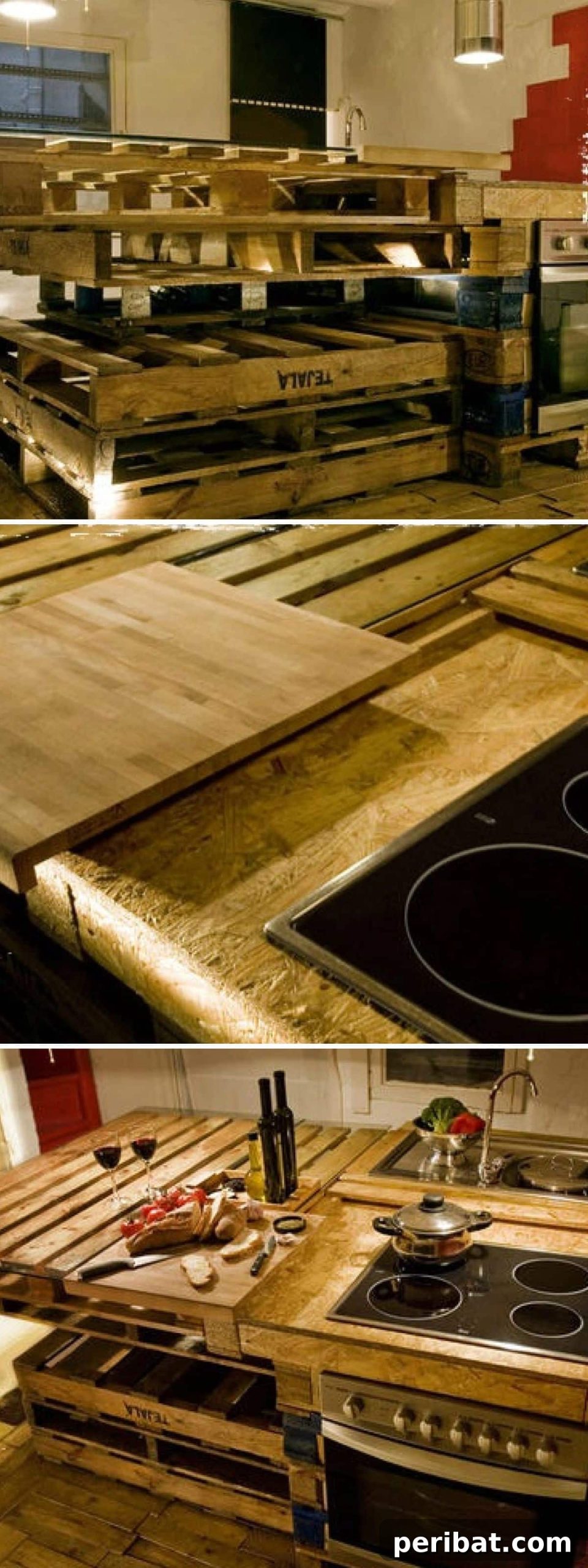 Rustic Kitchen Charm: 10 Brilliant Pallet Furniture DIYs 7 Inspirational Full Kitchen Design Featuring Recycled Pallets by Anatomica Design