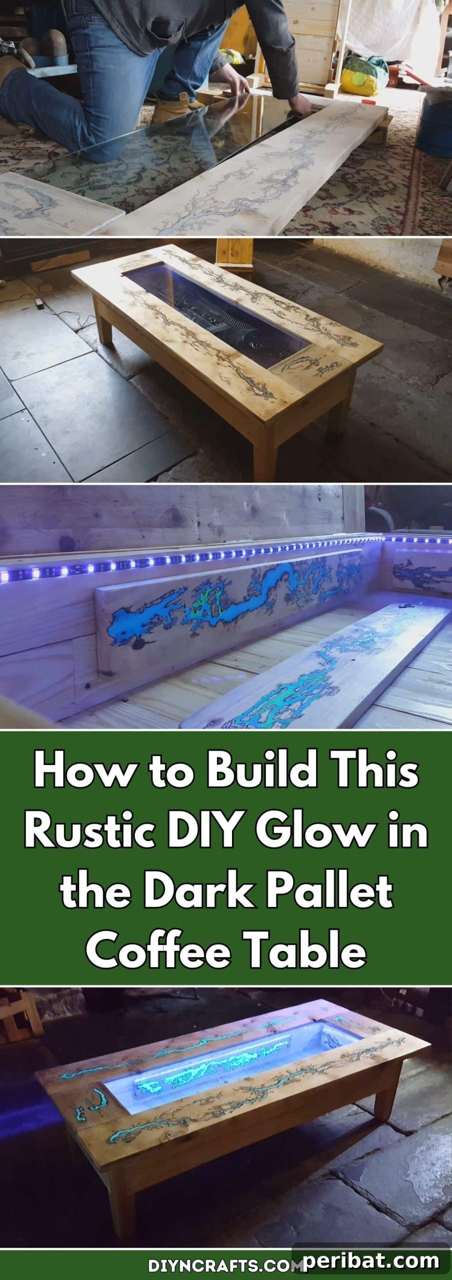 Rustic Pallet Coffee Table With a Magical Night Glow 2 How to Build This Rustic DIY Glow in the Dark Pallet Coffee Table with Mesmerizing Lichtenberg Figures and Epoxy Resin
