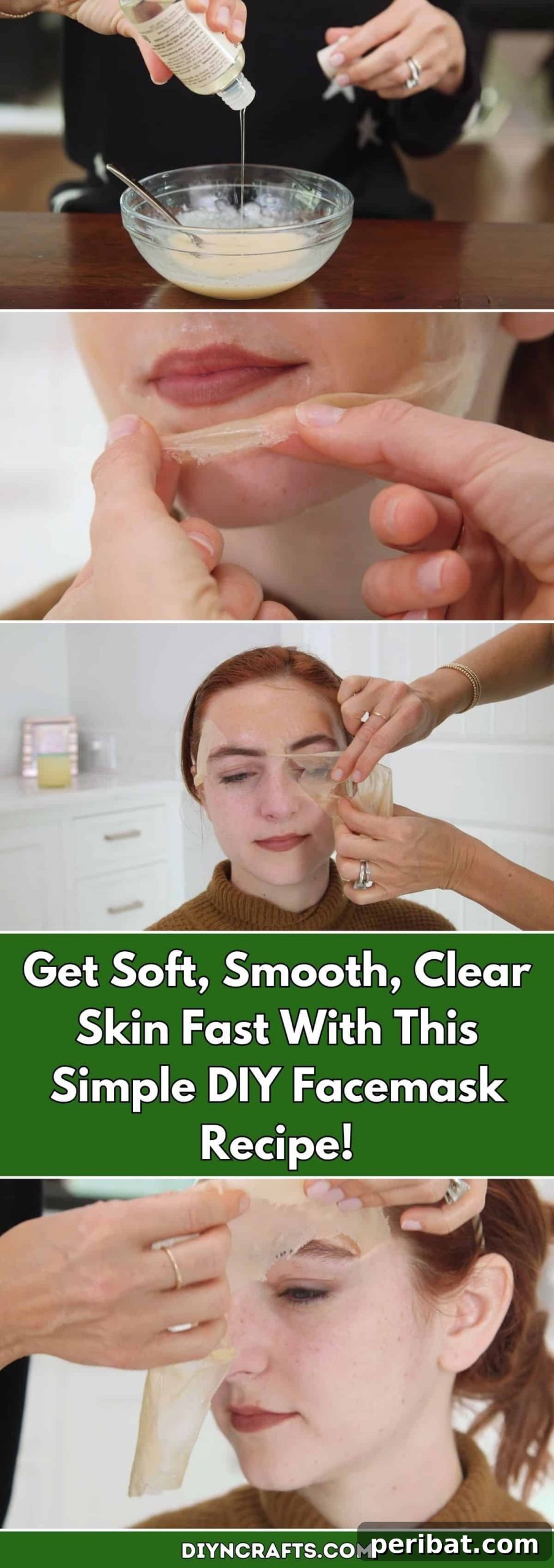 Hızlı ve Kolay Ev Yapımı Maskeyle Yumuşacık Pürüzsüz Tertemiz Bir Cilt 2 Get Soft, Smooth, Clear Skin Fast With This Simple DIY Facemask Recipe! pinterest image