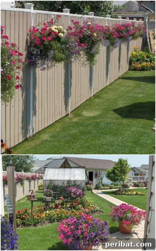 Stunning Fence Decor Ideas to Beautify Your Yard 20 Hanging Basket Fence Planters