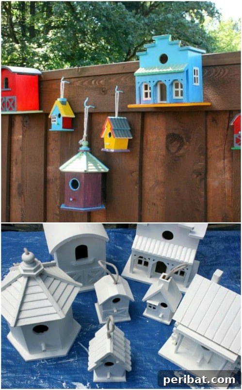 Stunning Fence Decor Ideas to Beautify Your Yard 31 Birdhouse Fence Decoration