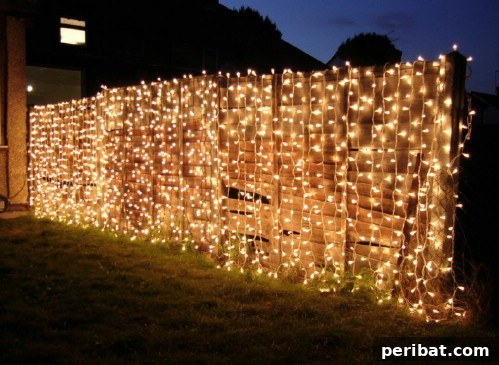 Stunning Fence Decor Ideas to Beautify Your Yard 6 Outdoor Garden Curtain Lights on Fence