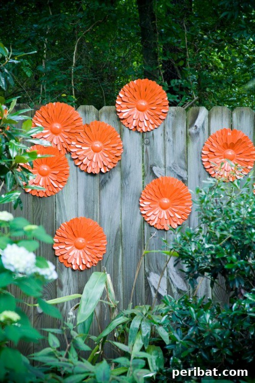 Stunning Fence Decor Ideas to Beautify Your Yard 7 DIY Painted Metal Art for Fence