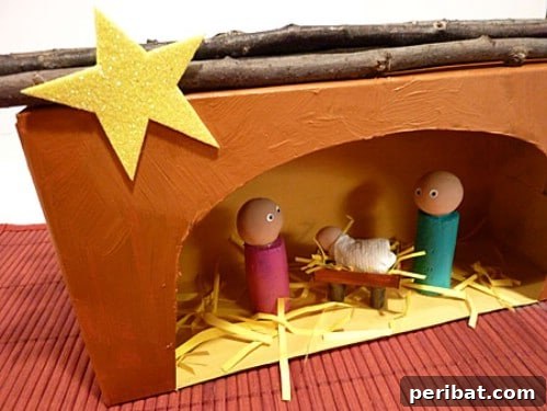 Recycled Tissue Box Nativity Scene