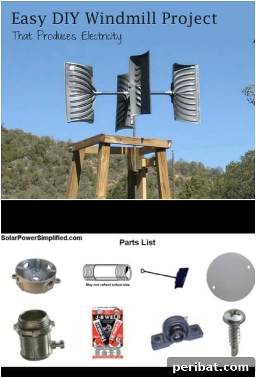 Functional DIY Windmill Made from Snow Shovels