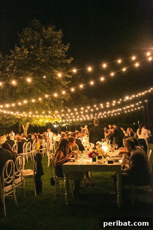 Easy Outdoor Wedding Lighting with String Lights