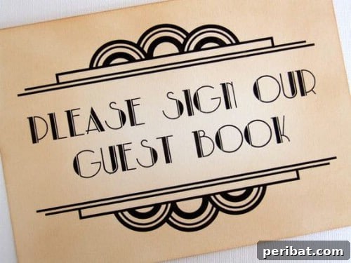 Gatsby Inspired Easel Sign for Wedding Entrance