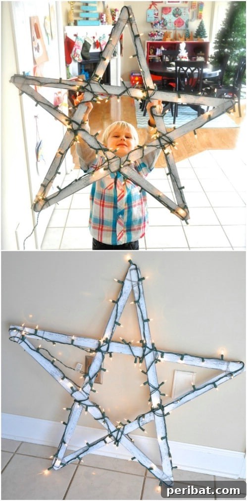 Large Lighted Star Decor for Outdoor Wedding Backdrop