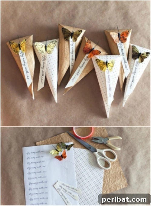 DIY Butterfly Rice Tossers for Wedding Send-Off