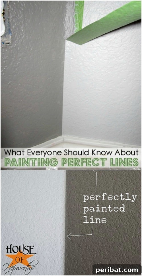 Creating Perfectly Straight Paint Lines with Masking Tape