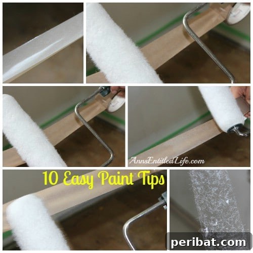 Removing Fuzz from Paint Rollers with Tape for Smooth Finish