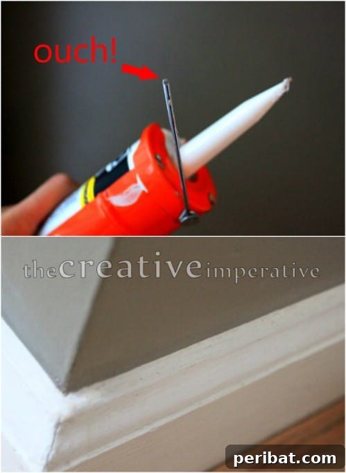 Using Caulk to Fix Uneven Baseboards Before Painting