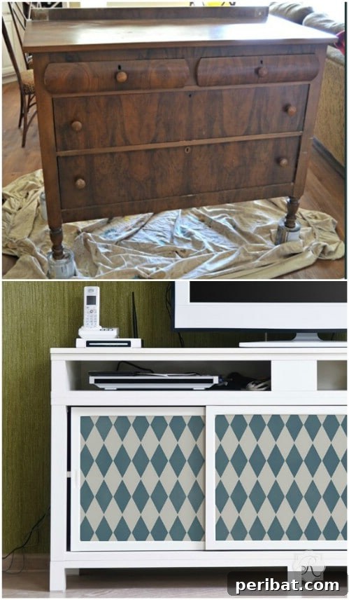 25 Stunning Painted Furniture Transformations 24 Dresser with a distressed shabby chic paint finish