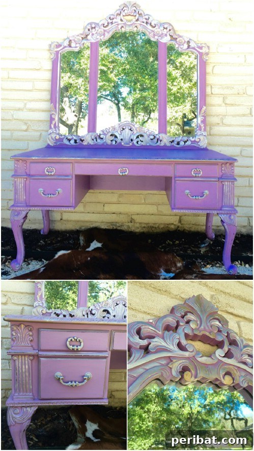 25 Stunning Painted Furniture Transformations 5 Furniture with silver and gold metallic accents