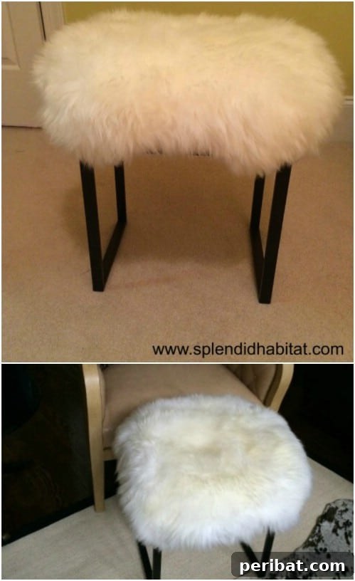 20 Mind-Blowing Carpet Transformations 9 Repurposed Carpet Stool