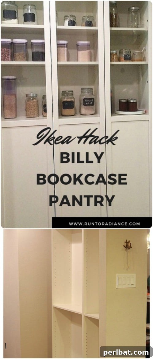 30 Ingenious Bookcase Upcycle Projects 16 Easy DIY Pantry Storage using a repurposed bookcase.