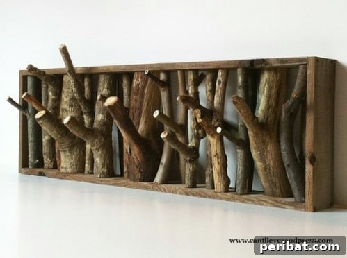 Upcycled Branch Coat Hanger