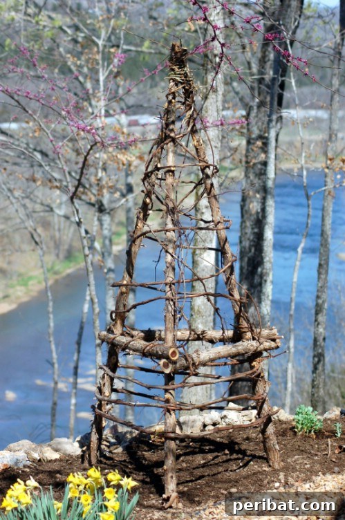 Rustic Twig Obelisk