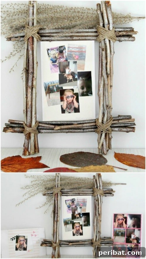 Rustic Twig Picture Frame