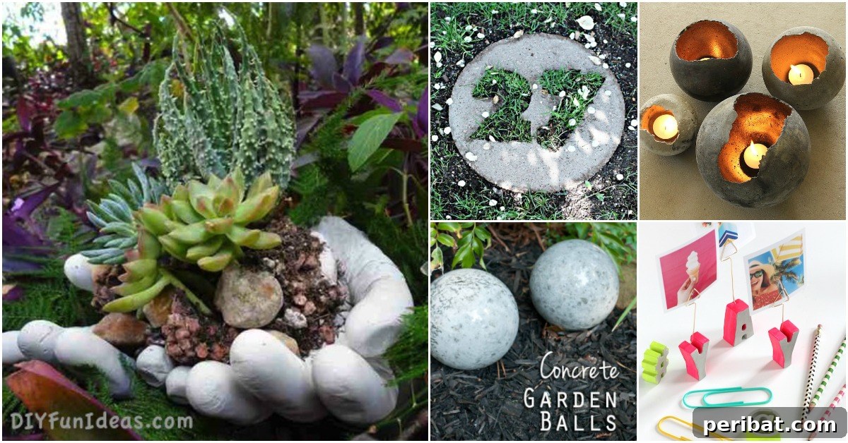 40 Concrete Wonders: Ingenious Projects to Build Today 2 Creative DIY concrete projects for home and garden decor
