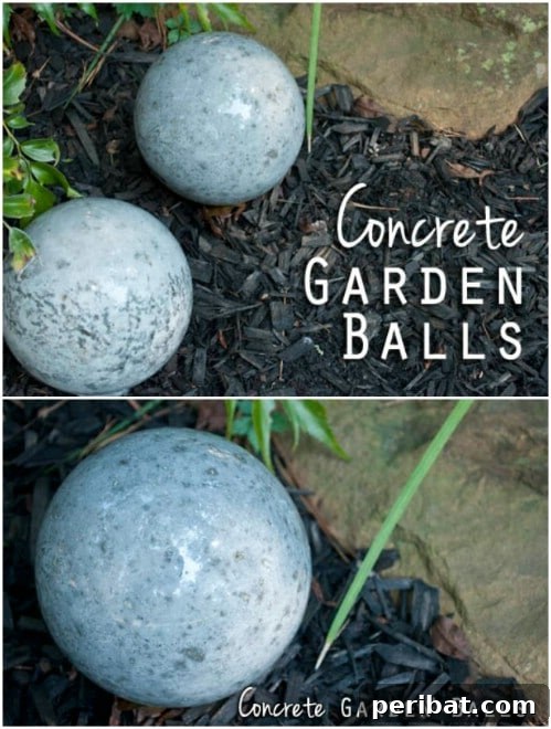 40 Concrete Wonders: Ingenious Projects to Build Today 16 Decorative DIY concrete garden balls for outdoor landscaping