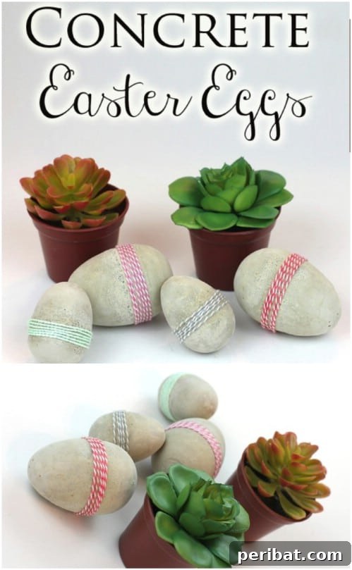 40 Concrete Wonders: Ingenious Projects to Build Today 18 Durable DIY cement Easter eggs for modern holiday decor
