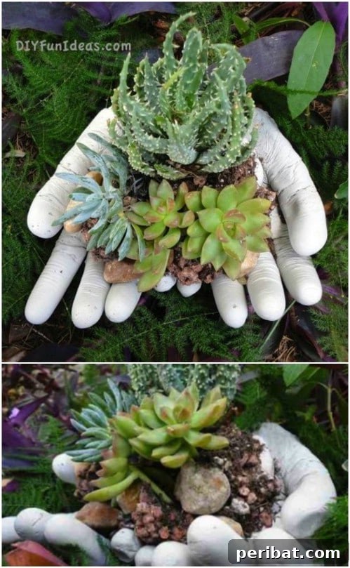 40 Concrete Wonders: Ingenious Projects to Build Today 22 Charming DIY concrete hand planters for succulents and small plants