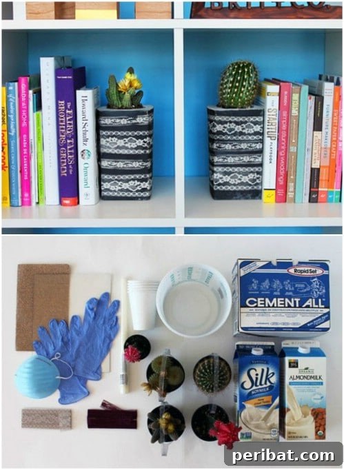 40 Concrete Wonders: Ingenious Projects to Build Today 25 Sophisticated DIY concrete and lace bookends for a decorative touch