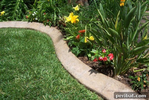 40 Concrete Wonders: Ingenious Projects to Build Today 36 Durable DIY concrete garden edging for neat landscaping
