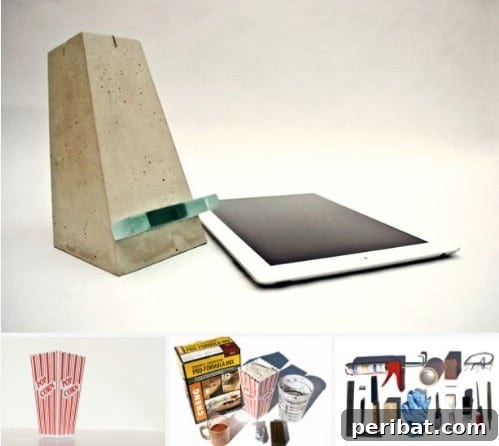 40 Concrete Wonders: Ingenious Projects to Build Today 40 Sturdy DIY concrete iPad stand with a modern sculptural look