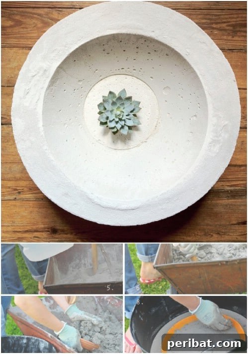 40 Concrete Wonders: Ingenious Projects to Build Today 7 Versatile DIY concrete bowl for decor or storage