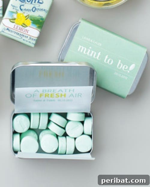 Clever Handmade Wedding Favors Your Guests Will Keep 27 DIY Personalized Mint Tin Wedding Favors
