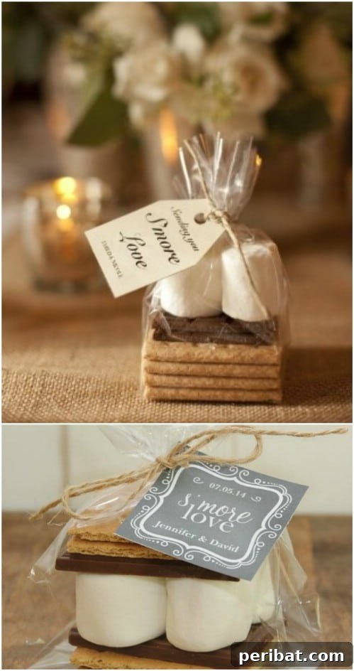 Clever Handmade Wedding Favors Your Guests Will Keep 33 DIY S'mores Wedding Favor Kits for Rustic Outdoor Weddings