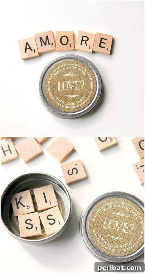 Clever Handmade Wedding Favors Your Guests Will Keep 34 DIY Scrabble Magnet Wedding Favors with Personalized Tins