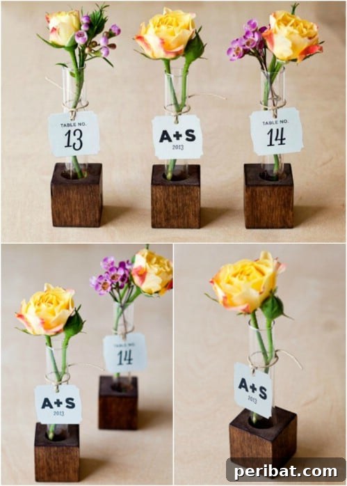 Clever Handmade Wedding Favors Your Guests Will Keep 5 DIY Wood Bud Vase Wedding Favors