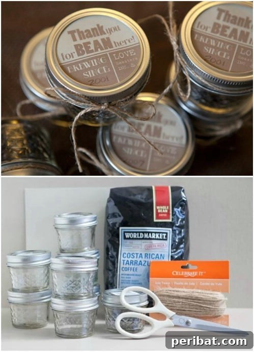 Clever Handmade Wedding Favors Your Guests Will Keep 9 Adorable Coffee Bean Wedding Favors in Mini Jars