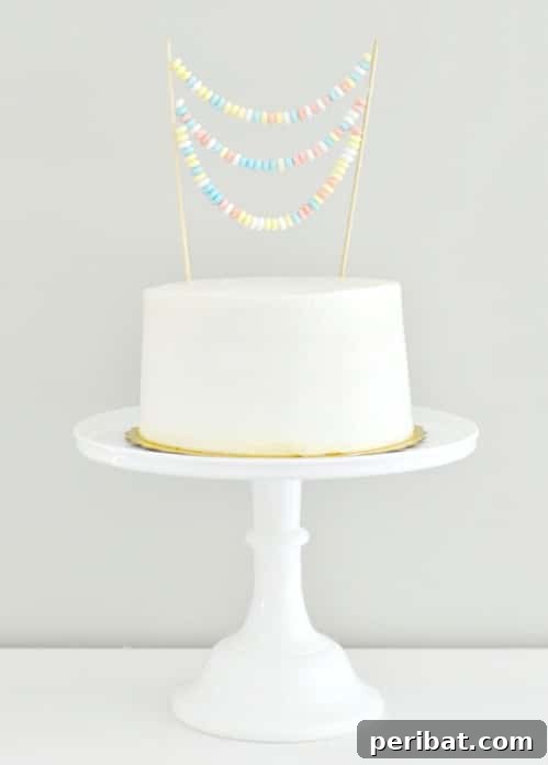 Plain Cake With Candy Necklace Banner