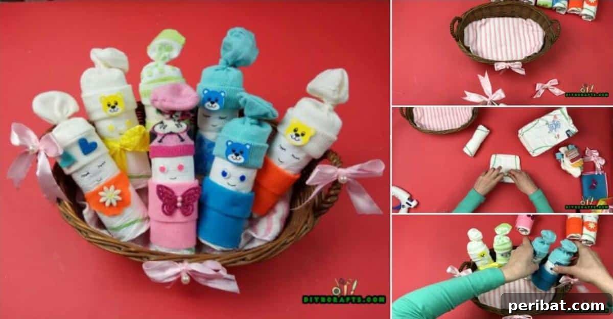Craft a Diaper Baby Basket for a Perfect Baby Shower Gift 2 How to Make an Adorable “Diaper Baby” Basket - Baby Shower Gift Idea