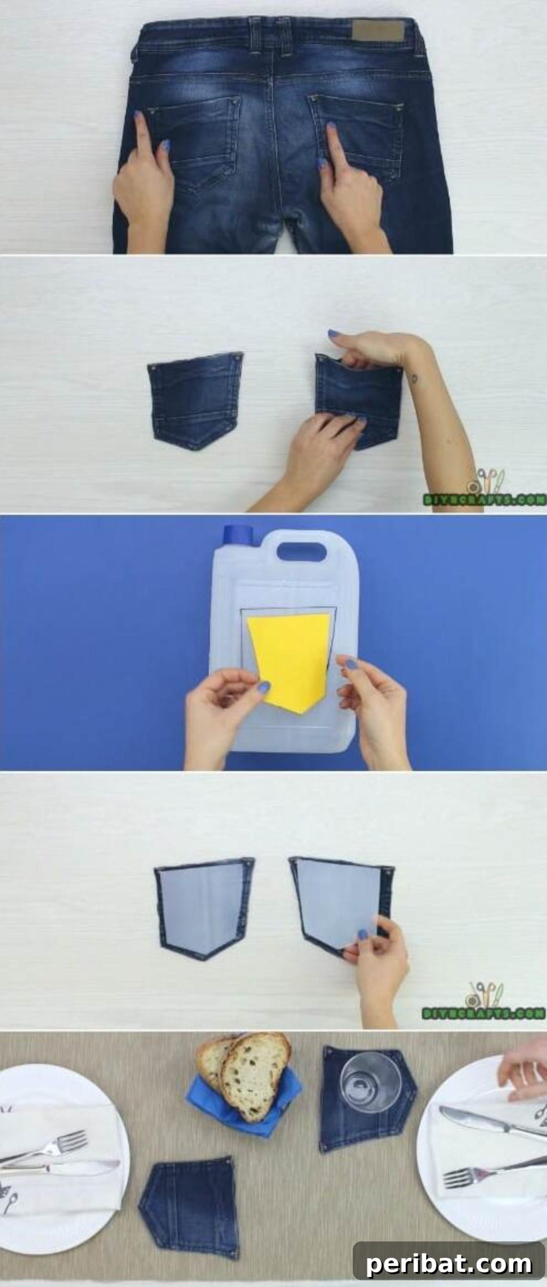 Repurpose Old Jeans into Unique Drink Coasters 2 How to Make Drink Coasters Out of a Pair of Old Jeans
