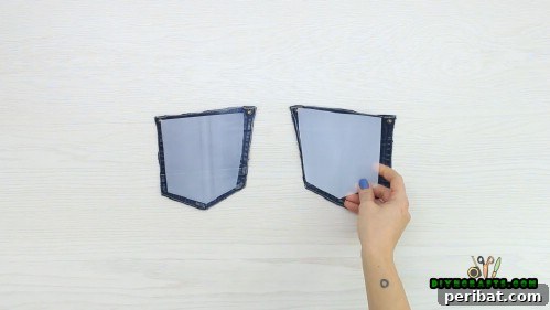 Repurpose Old Jeans into Unique Drink Coasters 7 Step 4: Insert plastic into pockets