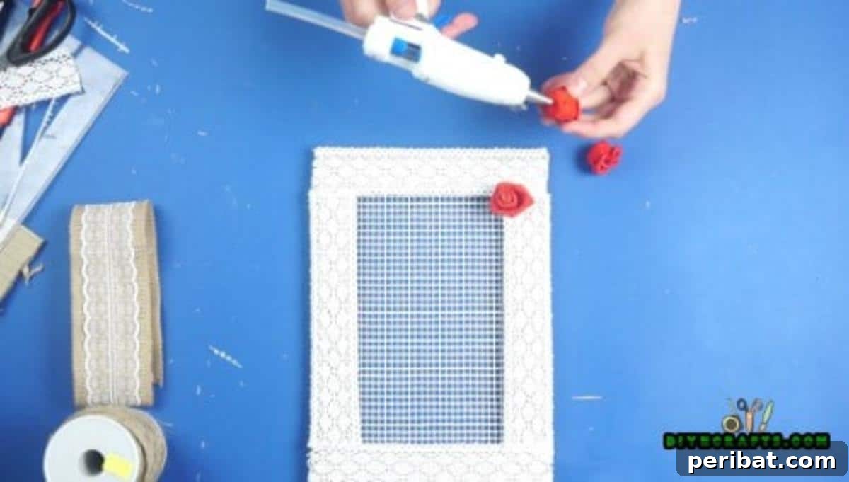 Craft Your Own Stylish Hanging Jewelry Organizer 15 Securing the twine hanger, Step 4
