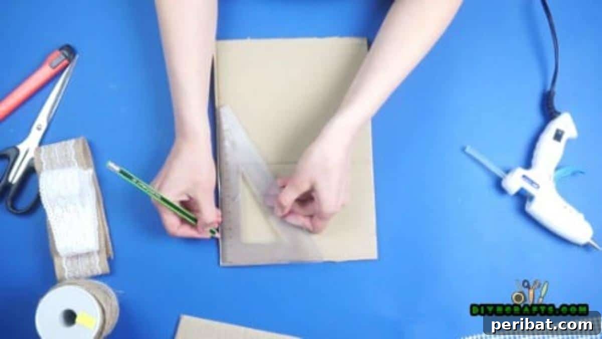 Craft Your Own Stylish Hanging Jewelry Organizer 4 Cutting cardboard frames for jewelry organizer, Step 1